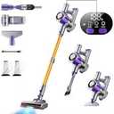 Mbyulo EHBR-A001-V01 Cordless Bagless Cordless HEPA Vacuum,Blue/Gold - 16 x 11 x 7 in.