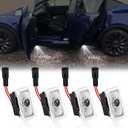 Door Lights Logo Projector, Puddle Lights Compatible with Model Y/3/X/S Accessories, Ultra-Bright LED Welcome Lights Ghost Shadow Light Door Projector Lights, Plug & Play(4 Pack)