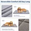 Made4Pets Dog Crate Pad Bed for Medium Large Dogs, Washable & Reversible, Anti-Slip Kennel Mat for Cozy Sleeping, Soft Fluffy Dog Bed for Indoor & Outdoor Use, 35"x23", Gray