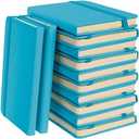 Simply Genius A6 Pocket Size Mini Notebooks with Hardcover - Ruled Small Journal Set for School, Home & Office - 124 pages (3.7" x 5.7") with Inner Pocket (Turquoise, 12 Pack)