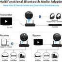 1Mii B03 Bluetooth 5.3 Transmitter Receiver for TV Home Stereo BT Headphones, aptX Low Latency/Adaptive/HD Bluetooth Audio Adapter, Splitter for Wired & Wireless, Optical RCA AUX 3.5mm Inputs/Outputs