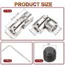 5 x MECCANIXITY 2Pcs 8mm to 10mm ID Steering Universal Joint Shaft Coupling,L35XD16 Metal 45°Degree Rotatable Joints Coupler with Screws Wrench Set for Model Car Ship Drive Shaft Motor Connection