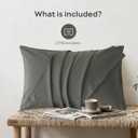 JELLYMONI Pillowcases King Set of 2 Washed Cotton Envelope Pillow Covers Linen-Like Texture,Deep Grey 2036in Bed Pillow Cases Soft Breathable (Pillows are not Included)