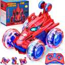 Remote Control Car,360 Rotating 2.4GHz Fast Stunt RC Cars with Wheel Lights Off Road RC Crawlers Toys for Boys 4-6 6-8 8-12 Birthday Easter Gifts