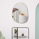 ELEHUME Asymmetrical Mirror for Wall Decor 23"*30", Modern Gold Framed Wall Mirror for Living Room Bathroom Bedroom Entryway ELE-STOU-0064Gold