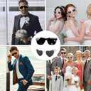 Bride and Groom Sunglasses, 2 Pack White and Black Groom Sunglasses, Wedding Party Accessories for Couples, Fun Photo Props for Bachelorette and Bachelor Parties