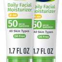Cetaphil Daily Facial Moisturizer SPF 50, 1.7 Fl Oz (Pack of 1), Gentle Facial Moisturizer For Dry to Normal Skin Types, No Added Fragrance, Dermatologist Recommended (Packaging May Vary)