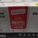 Plastic house 32 oz Premium Quality Bento Lunch Boxes Bento Square Lunch Boxes  (24 packs)