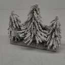 alfyng 3 pcs Connected Mini Tabletop Christmas Tree, Artificial Snow Frost Flocked Xmas Tree, 10.6Inch Miniature Pine Desktop Christmas Xmas Tree with Wooden Base for Dining Table Home Christmas Dcor