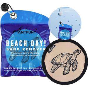 Beach Sand Remover Sand Eraser Brush Wipe Mitt Family Kids Women 2025 Summer Beach Towel Vacation Essentials Hawaii Honeymoon Accessories European Costa Rica Bahamas Trip Must Haves Cruise Ship Gear