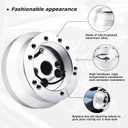 Universal 5/6 Hole Steering Wheel Hub Adapter, Compatible for GMC Chevy Pontiac Cadillac Truck Pickup(Silver)
