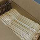 TOPIA HANGER Wooden Hangers 30 Pack, Natural Wood Clothes Hangers, Durable Coat Hanger with 360-Degree Rotatable Hook, Non-Slip Pants Bar and Shoulder Notches for Camisole Tops-CT34N30