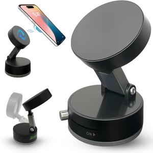 Magnetic Phone Holder - Foldable, Retractable & Adjustable Magsafe Suction Mount, 180 Swivel & 135 Rotation, Strong Grip for iPhone/Android, Car, Mirror, Gym, Kitchen, TikTok (Pack of 1)