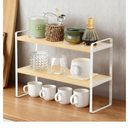 Matcha Station Shelf, 2 Tiers Matcha Whisk Set Organizer, Coffee Station Organizer Coffee Bar Organizers for Countertop, Matcha Stand Shelf for Placing Green Tea Powder, Syrup