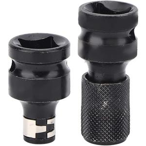2PCS 1/2 inch Square Drive to 1/4 inch Hex Female Socket Adapter Converter Chuck Adapter for Impact Air and Electric Wrench