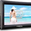 Inflatable Projector Screen, 20FT Blow Up Movie Screen Outdoor Projector, Easy Set Up One-Piece Design Front & Rear Projection with Air Blower for Outside Backyard Family Movie Night Pool Party