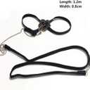 2 x Lizard Leash Bearded Dragon Harness Adjustable Reptile Lizard Harness Leash Parrot Harness Turtle Lizard, Suitable for Gecko Hamster Kitten Small Animal Outdoor Walking,Black