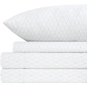 4-Piece Printed Sheet Set - Full/Twin| 17" Extra Deep | Cool, Crisp, Breathable Bed Sheets - Brushed for Softness (Maise Geo, Twin XL)