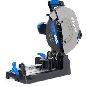 Evolution S15CPS 15" Heavy-Duty Metal Cutting Chop Saw | 3,500+ Cuts with EVOMAX14ST Blade | 15" Blade Compatible | Industrial Power Saw, Soft Start Motor, E-Brake, Precision Shadow Line Guide
