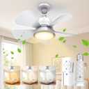 Socket Fan Light with Remote, 1000LM Dimmable LED, for E26/E27 | Small Ceiling Fan with Light, 3 Color Modes, 5-Level Dimmable Brightness, E26/E27 Installation for Bedroom, Kitchen, Garage, Medium