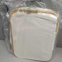 Laundry Hamper with Wheels,20 Gal (75L) Laundry Basket with lid Rolling Clothes Hamper Foldable Dirty Clothes Basket on wheels with Bamboo Frame and Bag for Bedroom, Dorm, Laundry Room-Off White