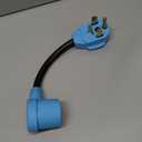 Eversimpleinc 3 to 4 Prong Dryer Adapter, Connects Old to New Dryer Receptacle, 30A 125/250V, Blue Plug