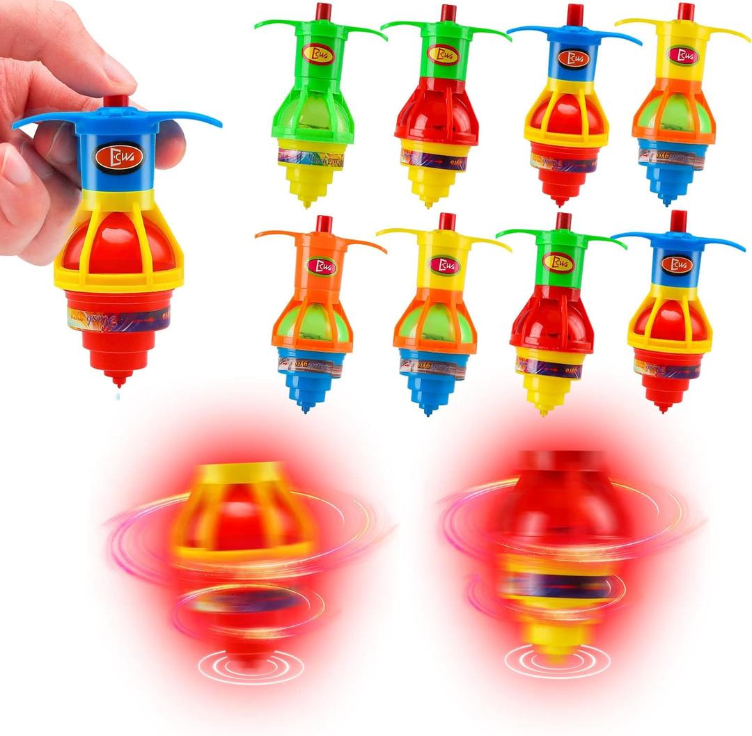 20PCS Starhig Light Up Spinning Tops, LED Light Up Flashing Spinning TopsGyroscope Novelty Bulk Toys Party Favors