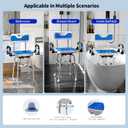Heavy Duty 360 Swivel Shower Chair for Elderly, 550LB Bariatric Shower Bench with Adjustable Height & Padded Seat, Folding Stool for Inside Shower Bathtub Bathroom