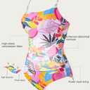 SUUKSESS Women One Piece Tummy Control Swimsuit Crisscross Backless Bathing Suit (M)