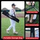 Web Flex 7x7 ft Portable Baseball & Softball Batting Practice Screen Net, Durable Nylon & Metal Frame, Protective Batting Net for Pitching & Hitting, Easy Setup, Full Coverage with Carry Bag | Black, Standard