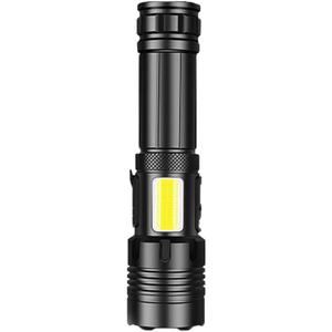 LED Portable Rechargeable Flashlight with 7 Working Modes and Variable Light Source, IPX5 Water Repellent, Suitable for Home Outdoor Use