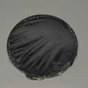 Silicone Bathroom Tray Round Vanity Tray Decorative Soap Holder Kitchen Countertop Organizer Coffee Table Decor for Candle, Perfume, Plant, 8 Inch, Black