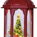 Christmas Mini Snow Globes, Water Glitters LED Lighted Snow Globes Tabletop Decor - Christmas Tree