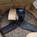 Global Industrial Deluxe Wall Mount Fan, 30" Diameter, Fixed and Oscillating Head, 3 Speed, 10,000 CFM at 1100 RPM, 1/2 HP, Tilting Head, For Indoor Use Only