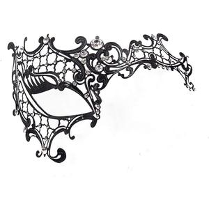 Aqearl Masquerade Mask for Women Metal Mask Shiny Rhinestone Venetian Party Evening Prom Ball Mask Bar Costumes Accessory