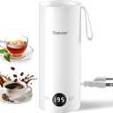 Sekaer Small Travel Portable Electric Kettle, Mini Tea Kettle Hot Water Boiler, 0.5L & 500Watts, with 4 Variable Presets and 304 Stainless Steel, SKE-850W (White)