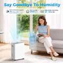 2500 sq.ft Dehumidifier for Home and Basement,Max 34 Pints Dehumidifier with Drain Hose,Ultra Quiet with Auto Defrost,Three Modes,Intelligent Dehumidifier for Bedroom,Bathroom,Large Room(Cream)