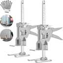 Labor Saving Arm Jack 2 Pack, 440LBS Capacity Furniture Jack with Stainless Steel Construction, 12Inch MultiFunctional Lifting Tool & Height Adjuster for Windows, Doors, Tiles, Appliances
