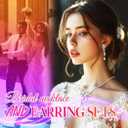 Brishow Green Necklace and Earring Set Rhinestone Formal Wedding Jewelry Sets for Women (blue and gold)