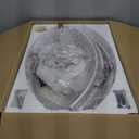 LEDIARY 23" Caged Ceiling Fan with Light, Large Flush Mount, App&Remote Control, Low Profile Bladeless Fan Light Fixture 6 Speed, Reversible and Quiet Motor-White Gold