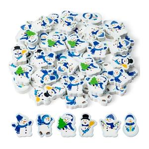 Tenare 150 Pcs Mini Cartoon Erasers Bulk Assortment Winter Theme Erasers for Christmas Xmas Birthday Party Favors Goody Bag Filler Supplies 