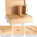 PCTHGMJ Bamboo Covered Wooden Box, Designed as a set of Five Usable Stash Box, Many Household Items can Be Packed Into Storage Chest