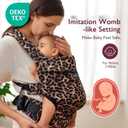 Momcozy Baby Carrier - Ergonomic, Cozy and Lightweight Carrier for 7-45lbs, Effortless to Put On, Ideal for Hands-Free Parenting, Enhanced Lumbar Support, Purehug for Infant to Toddler, Leopard