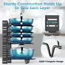 ORDORA Pots and Pans Organizer for Cabinet 16.61 Height, 8 Tier Pot Organizers Rack with 3 DIY Methods, Adjustable Pan Organizer under Cabinet Kitchen Organization and Storage