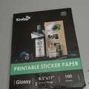 Koala Glossy Sticker Paper for Inkjet & Laser Printer, Printable Photo Sticker Paper, 100 Sheets 8.5x11 In Self-Adhesive Photo Paper for Scrapbooking, Brand Logo, Party Decor Stickers