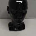 PVC Mannequin Head Black Male Manikin Dummy Stand Model Display Hat Scarf Wigs Hair Glasses Hat Beauty Styling Tool (black)