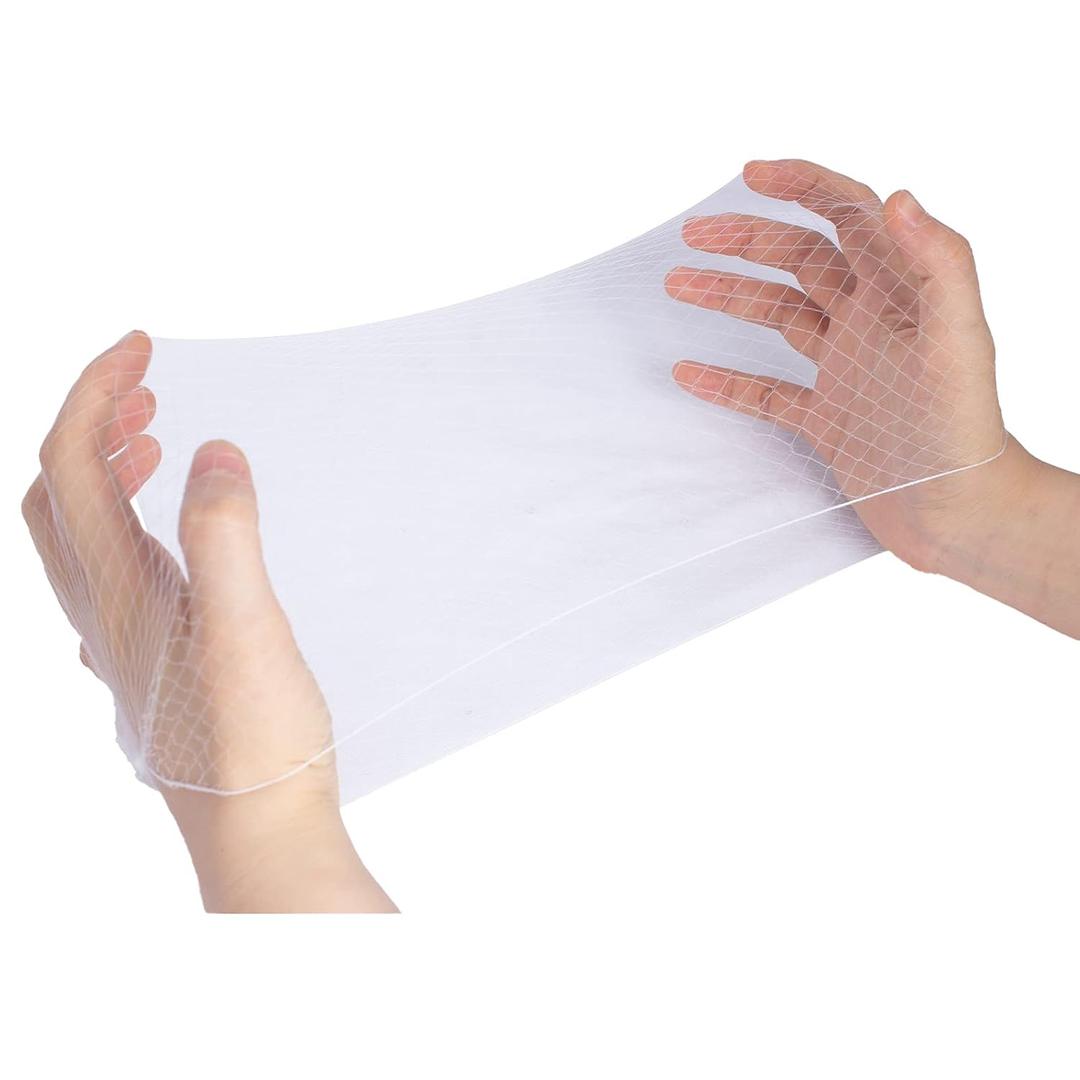 100PCS White Hair Net 20" Invisible Elastic Edge Mesh Hair Nets for Ballet Bun, Women Sleeping, Food Service, Short Wig Package 50cm