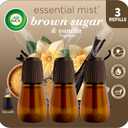 Air Wick Essential Mist Refill, 3ct, Brown Sugar & Vanilla, Fall Scent, Essential Oils, Air Freshener