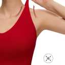 NANJI Seamless Sports Bra for Women - Padded Racerback Y Bra Low Impact Removable Pad for Fitness Gym Yoga Workout Top