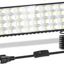 100W LED Shop Light 11000LM Ultra Brighter, Plug in Garage Light with On/Off Switch and 6FT Cord, 6000K IP66 Waterproof Workshop Bay Lighting for Garage Workbench Warehouse Factory Yard Outdoor